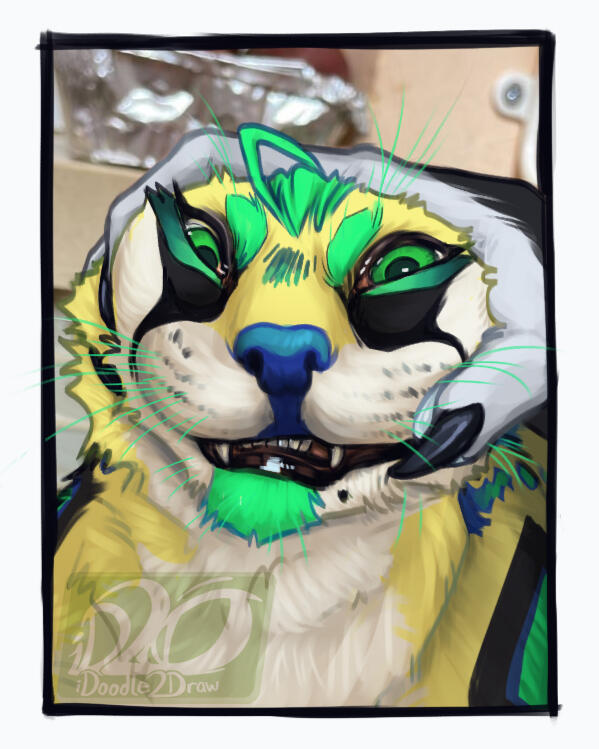 Syn cat with his head held back [sona @DIROXIDE]