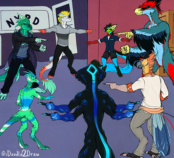 pointing at you, pointing at me