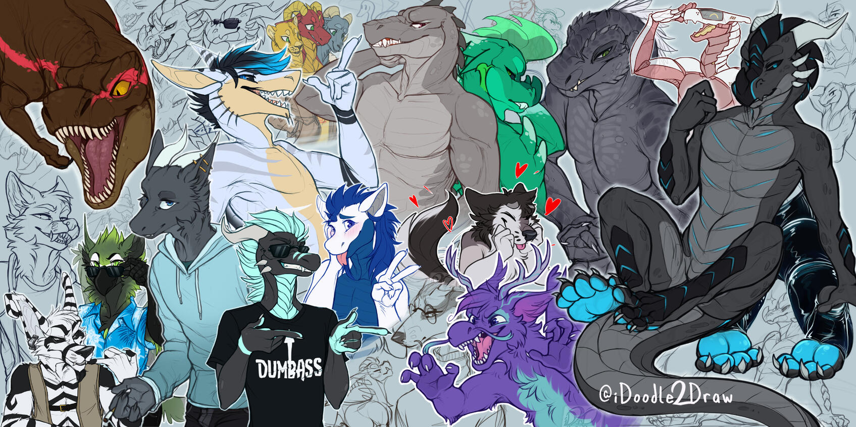 Ko-fi sketch collage